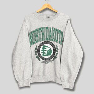 Vintage University Of North Dakota Football Crewneck Sweatshirt, North Dakota